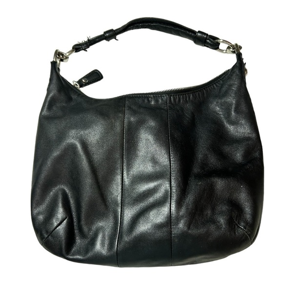 COACH Kristin Large Soft Black Leather Hobo Shoulder Bag READ GUC - Picture 11 of 12